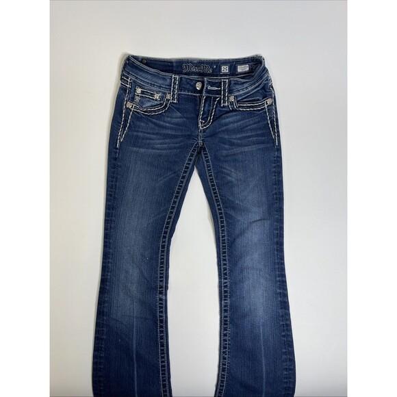 Miss Me Bootcut Jeans J55014B58 Women’s 25 Dark Blue Denim - Picture 3 of 10